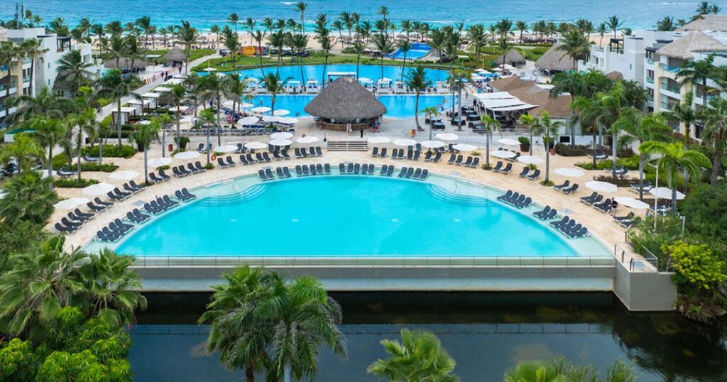 large destination wedding reception at Hard Rock Hotel and Casino Punta Cana Dominican Republic