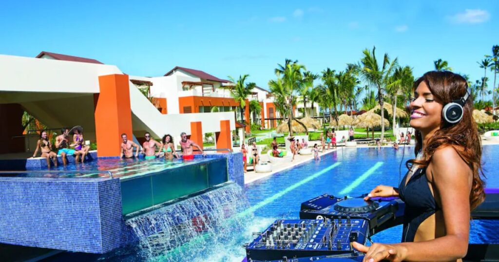 modern outdoor wedding ceremony at Breathless Punta Cana Resort and Spa Dominican Republic